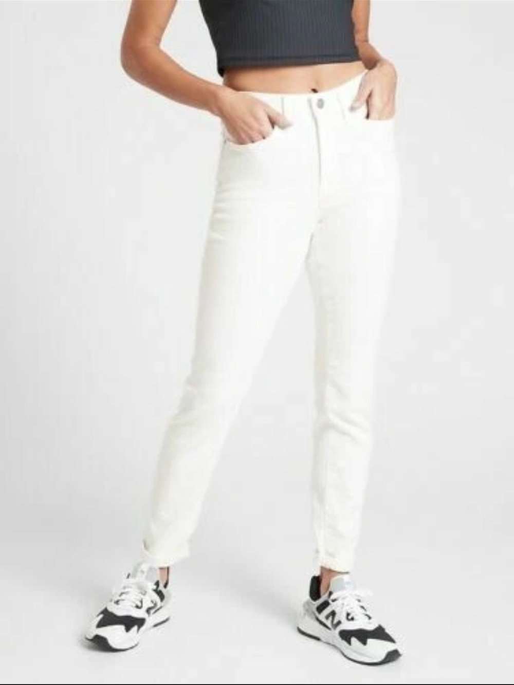 Athleta off-white Sculptek High-Waist denim Jeans
